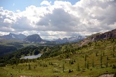 12 Lake Howard Douglas With Golden Mountain, Citadel Peak and Mount Assiniboine With Summit In Clouds From Quartz Ridge on Hike To Mount Assiniboine.jpg